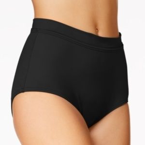 BLACK Classic Solids High-Waist Bikini Swim Bottom